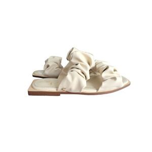 CIRCUS BY SAM EDELMAN Womens Ivory Croc Iggy Slip On Slide Sandals 5.5 M